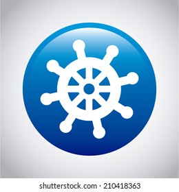 anchor design over gray background vector illustration