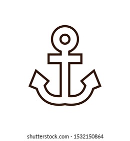 Anchor design, Summer vacation beach tropical relaxation outdoor nature tourism island and season theme Vector illustration