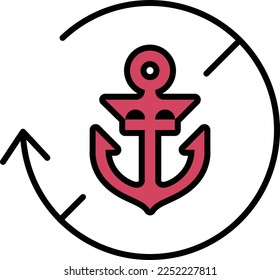 Anchor Disposable Vector Icon Illustration
