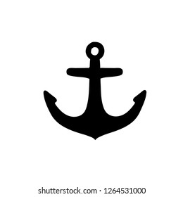 anchor doodle icon vector drawing