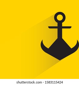anchor with drop shadow in yellow background