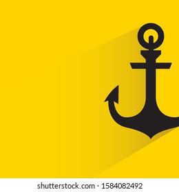 anchor with drop shadow in yellow background