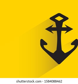 anchor with drop shadow in yellow background