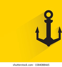 anchor with drop shadow in yellow background