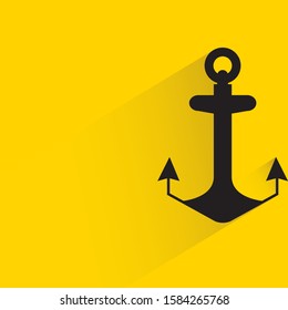 anchor with drop shadow in yellow background