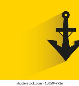 anchor with drop shadow in yellow background