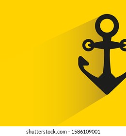 anchor with drop shadow in yellow background