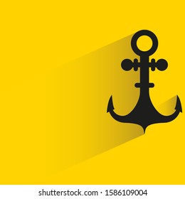 anchor with drop shadow in yellow background