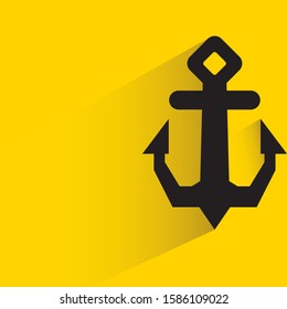 anchor with drop shadow in yellow background