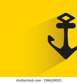 anchor with drop shadow in yellow background