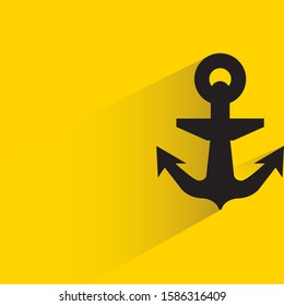 anchor with drop shadow in yellow background