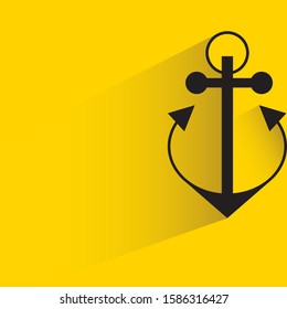 anchor with drop shadow in yellow background