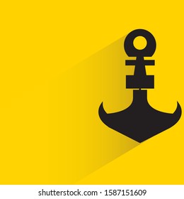 anchor with drop shadow in yellow background