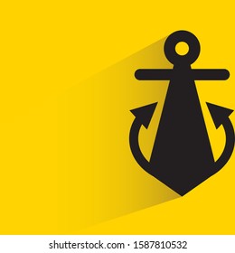 anchor with drop shadow in yellow background