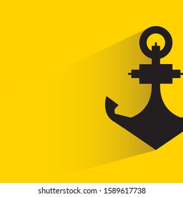 anchor with drop shadow in yellow background