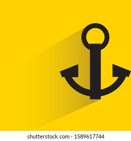 anchor with drop shadow in yellow background