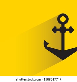 anchor with drop shadow in yellow background