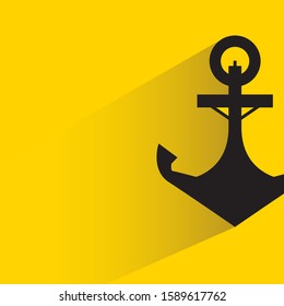 anchor with drop shadow in yellow background