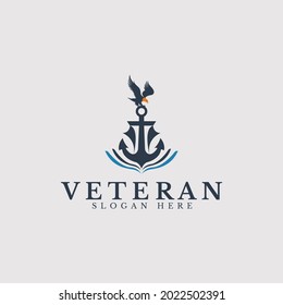 Anchor Eagle Logo. Suitable for business transportation, travel, cargo, veterans, navy etc.