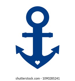 The anchor element. Vector image of an anchor. For marine patterns, decorative elements.