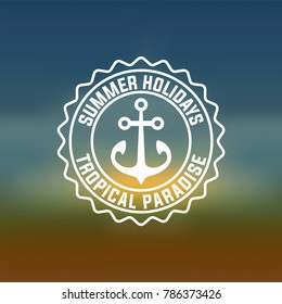 Anchor emblem. Element for company logo, business identity, print products or other design. Vector illustration.