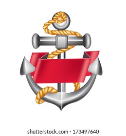 anchor emblem isolated on white background