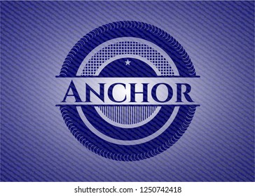 Anchor emblem with jean texture