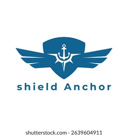 Anchor Emblem Logo with Wings – Security and Protection Symbol