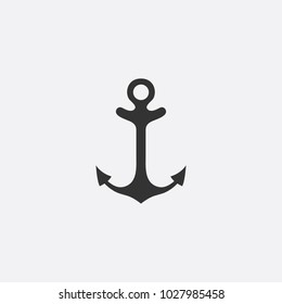 Anchor emblem. Template sailor icon. Marine symbol symbol. Vector illustration of a yacht club, travel agency. theme of travel. Graphic logo, logotype for design