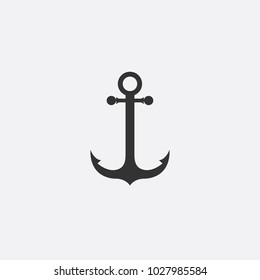 Anchor emblem. Template sailor icon. Marine symbol symbol. Vector illustration of a yacht club, travel agency. theme of travel. Graphic logo, logotype for design