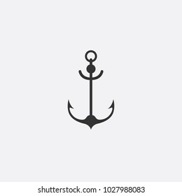 Anchor emblem. Template sailor icon. Marine symbol symbol. Vector illustration of a yacht club, travel agency. theme of travel. Graphic logo, logotype for design