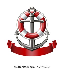 Anchor emblem, vector