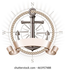 Anchor emblem, vector