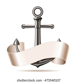 Anchor emblem, vector
