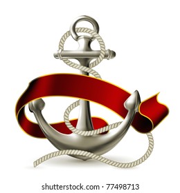 Anchor emblem, vector