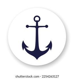 Icono plano de delimitador. Glifo azul estilizado sobre fondo blanco.  Mejor para diseño web, impreso, logo y marca.