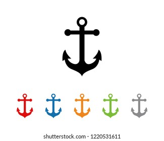 Anchor Flat icon symbol Vector