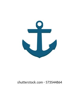 Anchor flat icon, travel & navigation, website button, a colorful solid pattern on a white background, eps 10.