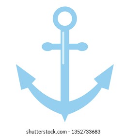 anchor flat illustration on white