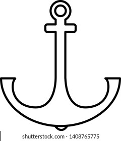 Anchor flat illustration on white