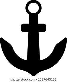 anchor glyph icon illustration vector