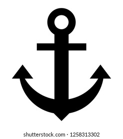Anchor glyph icon vector