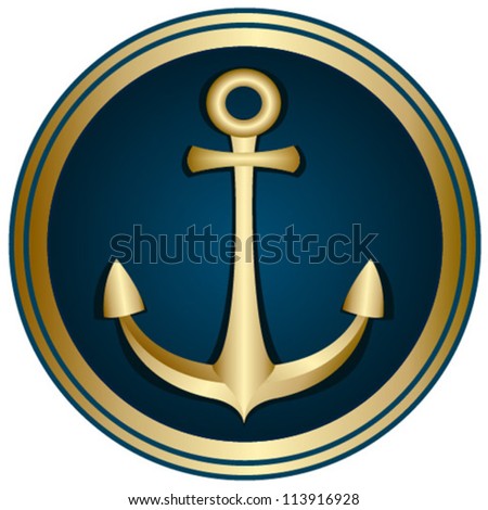 anchor gold emblem