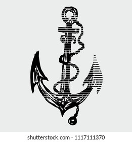 anchor graphic design vector art