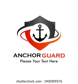 Anchor guard logo template illustration
