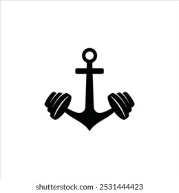 Anchor Gym Fitness Logo Design Inspiration