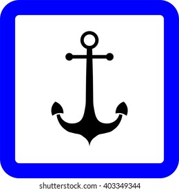 Anchor. Heart. Vector. Rope. Symbol. Maritime transport allowed to stop 