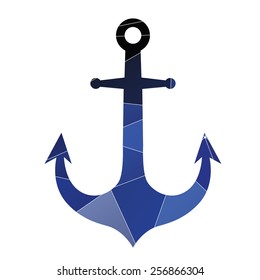 anchor icon Abstract Triangle Geometrical background 