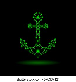 Anchor icon. Abstract anchor. Vector illustration.