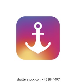 Anchor icon. Anchor app button. Logo art design illustration. Compatible with ai, cdr, pdf, png and eps formats.
